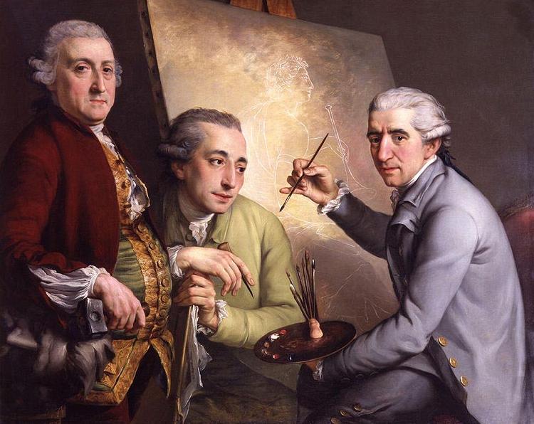  Portrait of Agostino Carlini; Francesco Bartolozzi; Giovanni Battista Cipriani